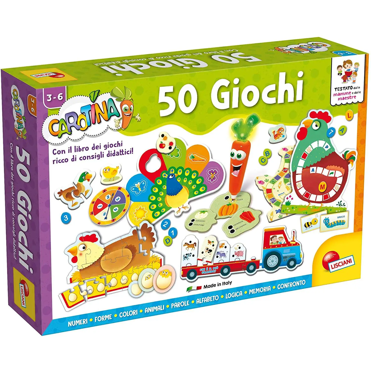 Lisciani Carotina Penna Parlante 50 Giochi Nuova Edizione - leggere scrivere contare racco