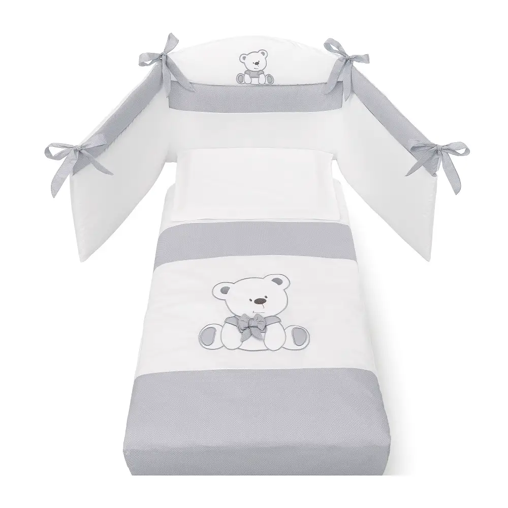 Erbesi Tato Completo Sfilabile Set 3 Pezzi – Bianco Grigio - lenzuolini