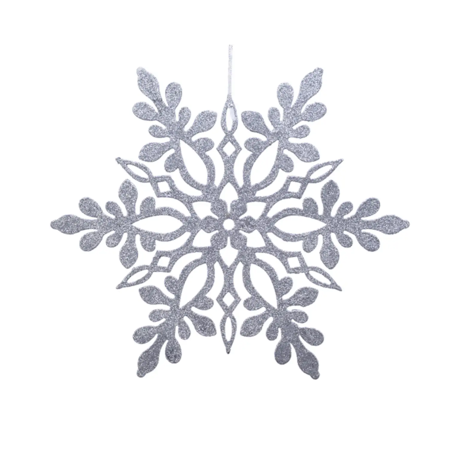 Fiocco di Neve Appendibile Silver - 38x33x0,3 cm - fiori e ghirlande