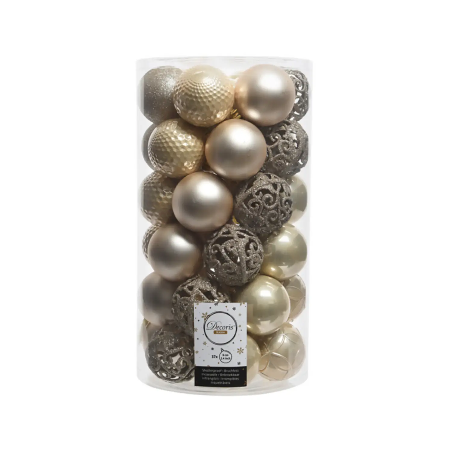 Box 37 Sfere di Natale - Diametro 6 cm - Pearl - addobbi albero