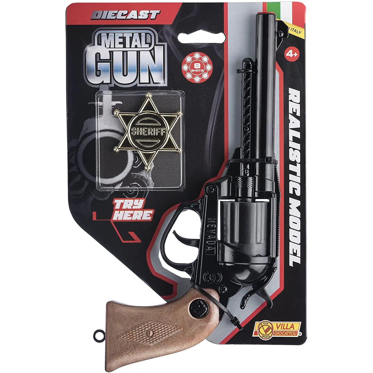 Pistola Giocattolo Nevada Black Metal Gun – Design Realistico - armi soldatini