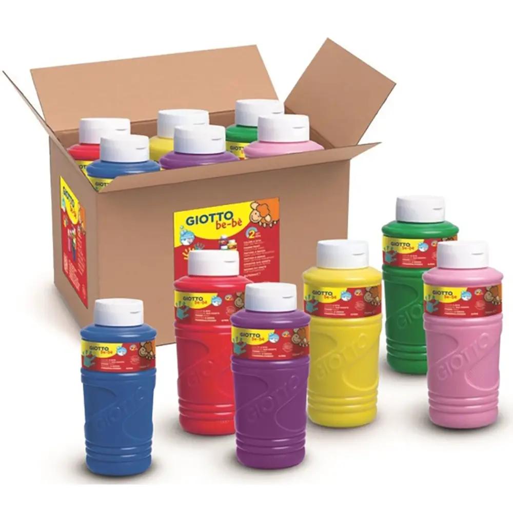 Giotto Bebe' Set Colori a Dita 6x750 Rainbow - Set Creativo per Bambini - colori prima infanzia
