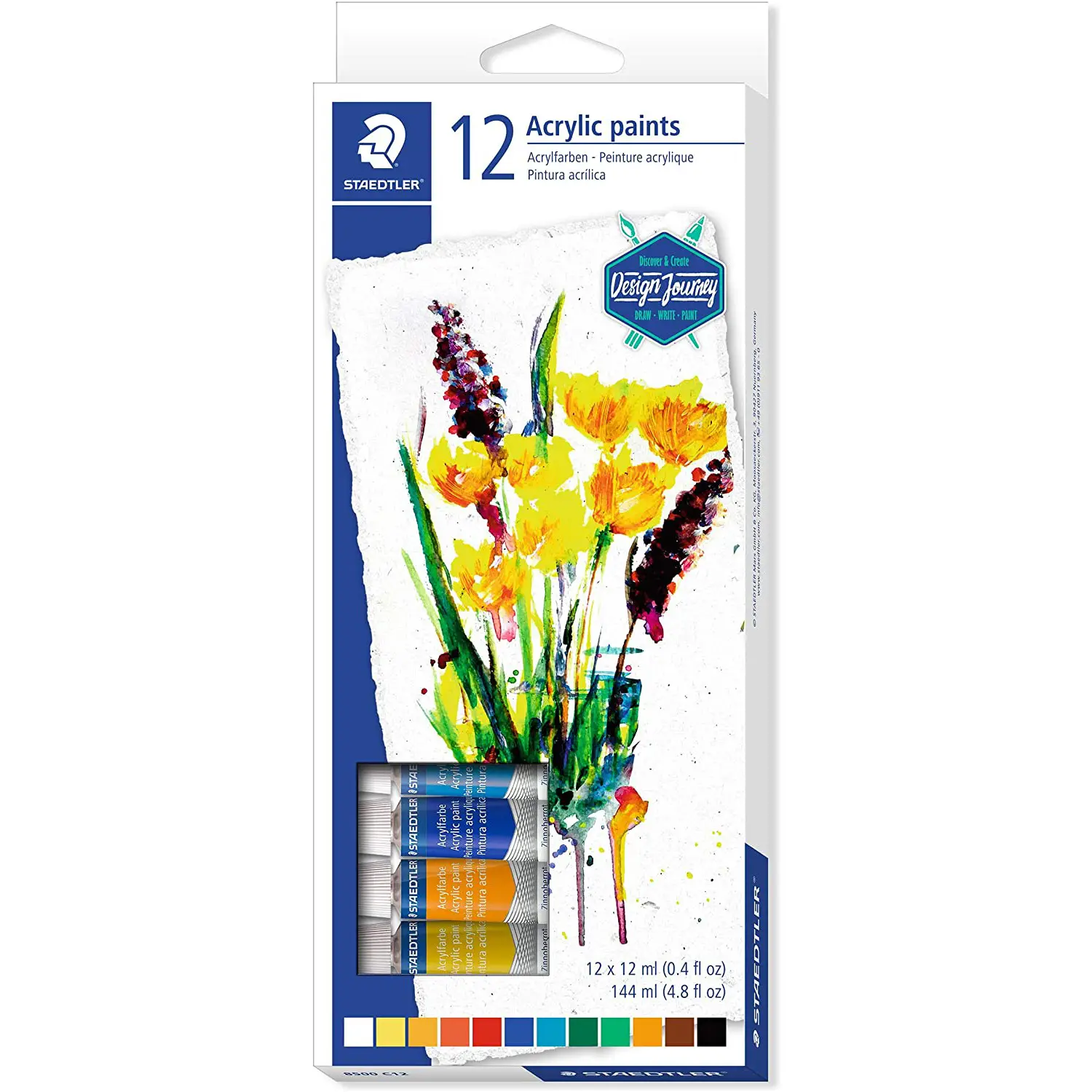 Set 12 Colori Vernice Acrilica Staedtler - Tempere