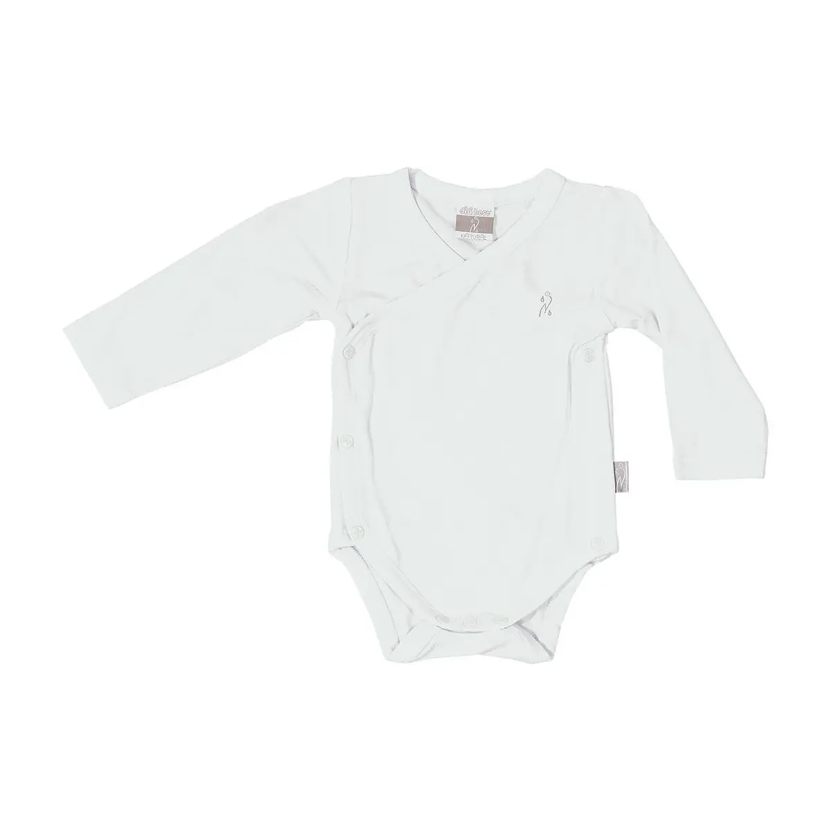 Body Manica Lunga Bamboo Incrociato 0 Me Si Bianco - intimo neonato