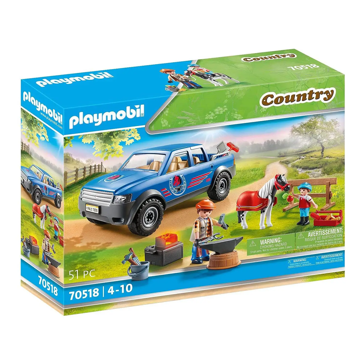 Maniscalco con Pickup Playmobil Ranch Dei Pony - playmobil