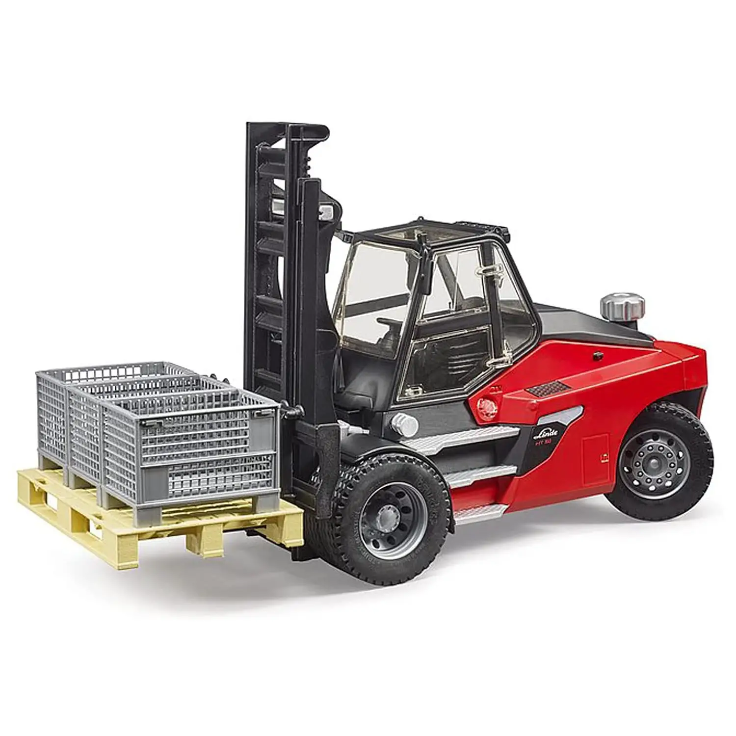 Bruder Muletto Linde HT160S con pallet e 3 Contenitori 02513 - modellini