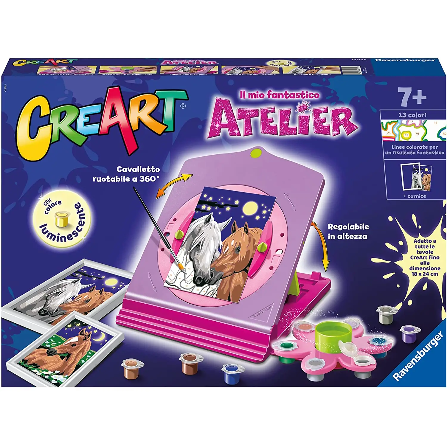 Creart Atelier Kit Pittura Completo Cavalli - creatività