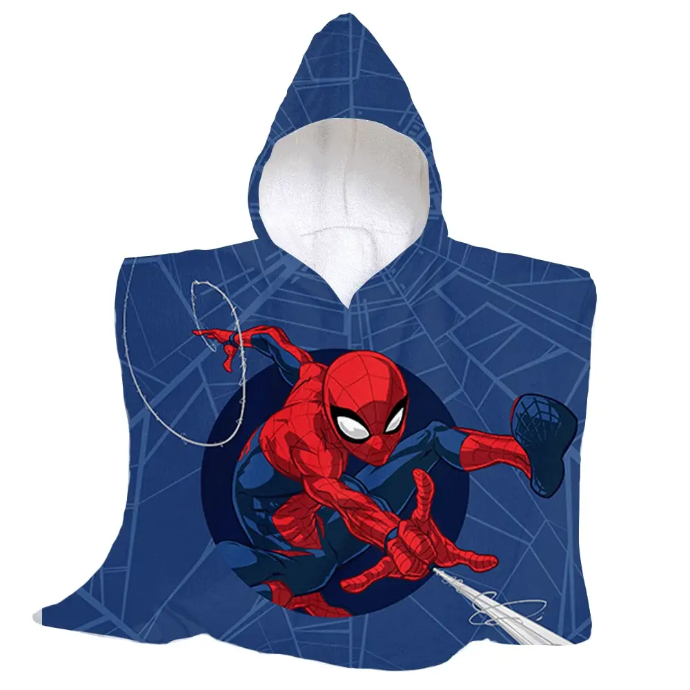 Hermet Spiderman Poncho In Spugna 100 % Cotone Cm 60x60 - accessori stagionali