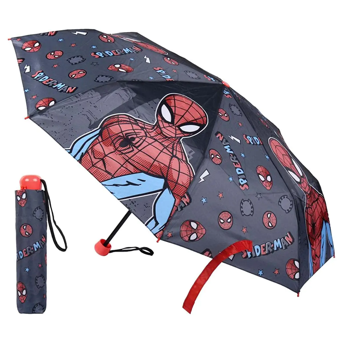 Spiderman Ombrello Manuale Piegabile – Sicuro e Divertente per Bambini - accessori stagionali
