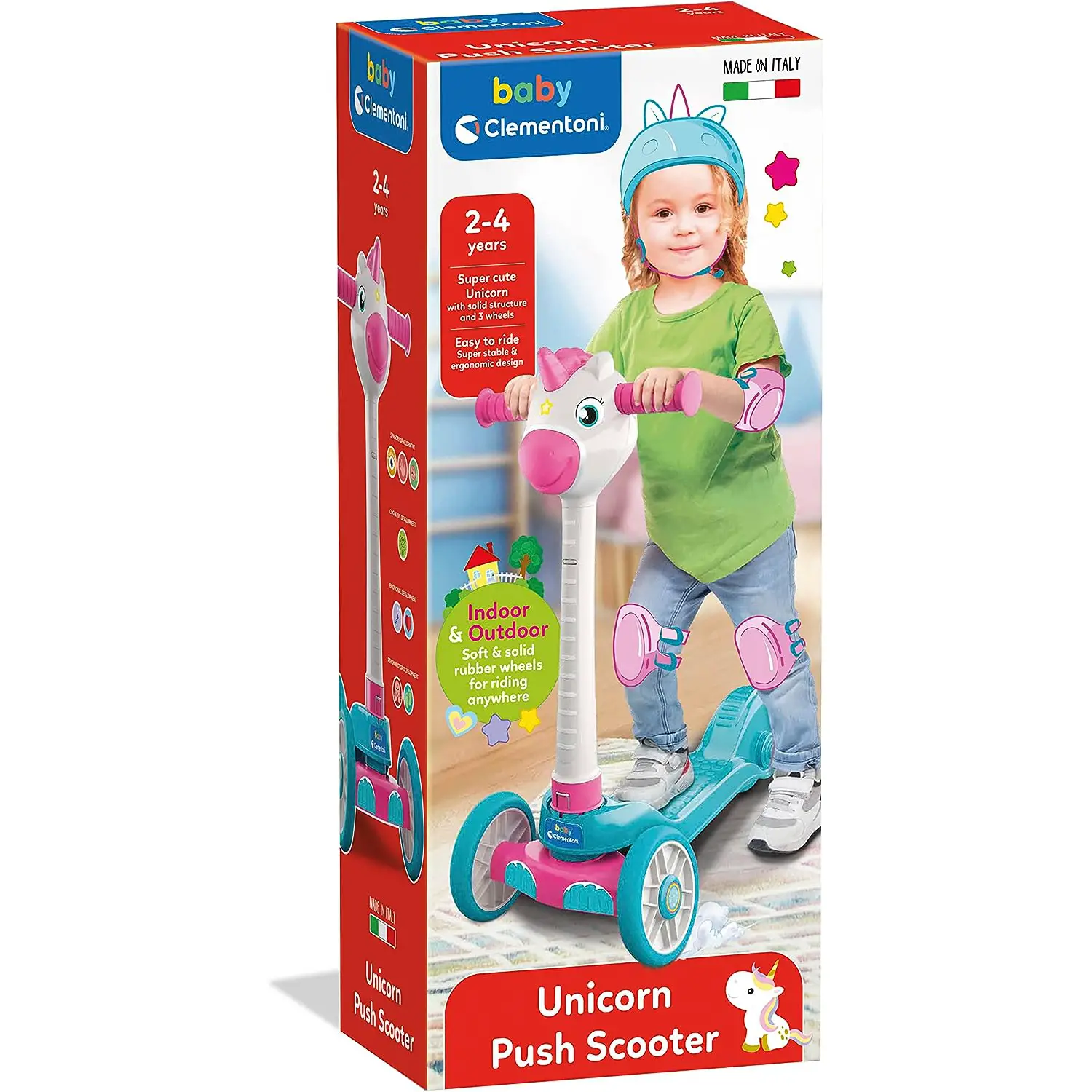 Baby Unicorn Push Scooter Clementoni - Monopattino Unicorno - Primi movimenti