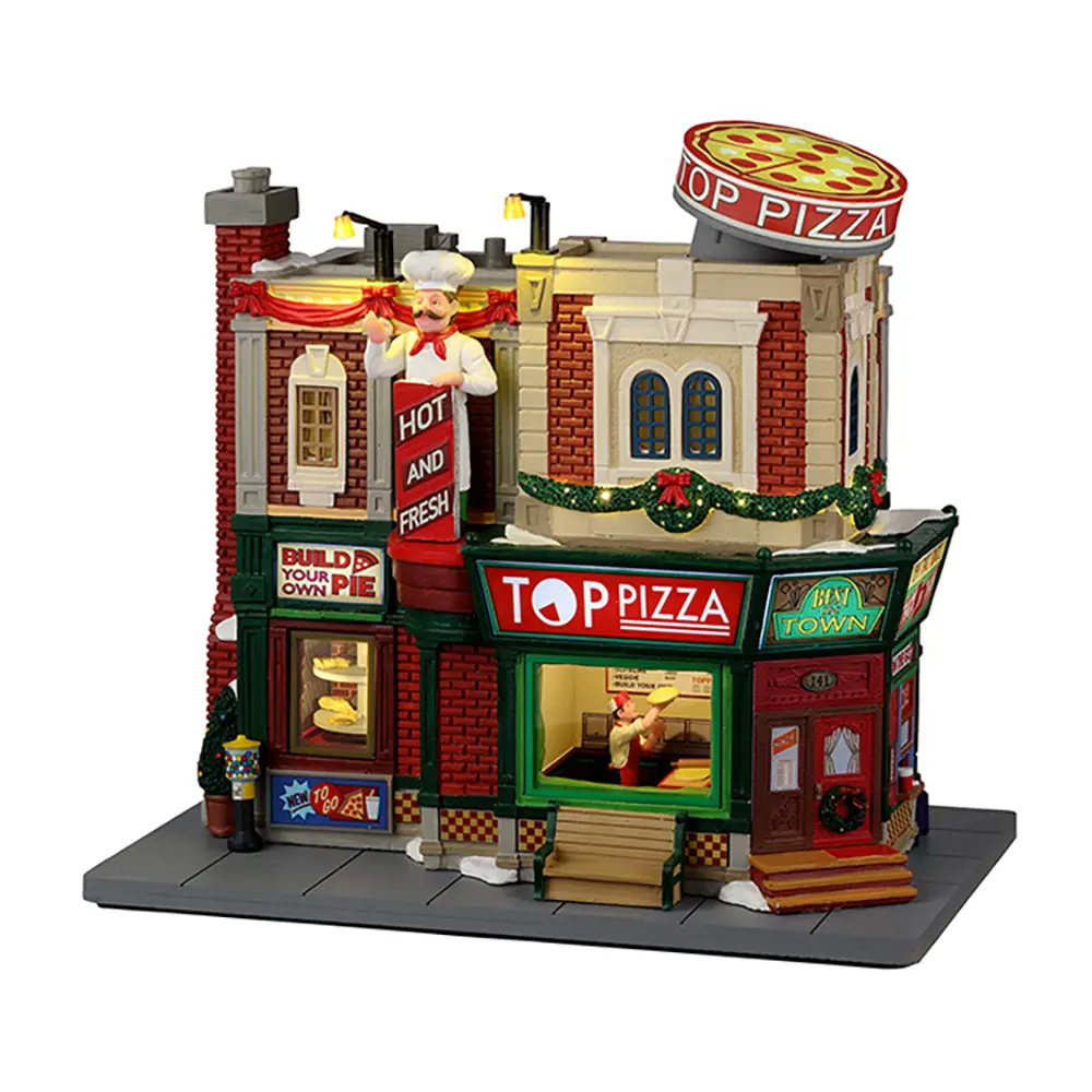 Lemax Top Pizza 25860 – Pizzeria Luminosa Animata e Musicale Harvest Crossing - scene e villaggi