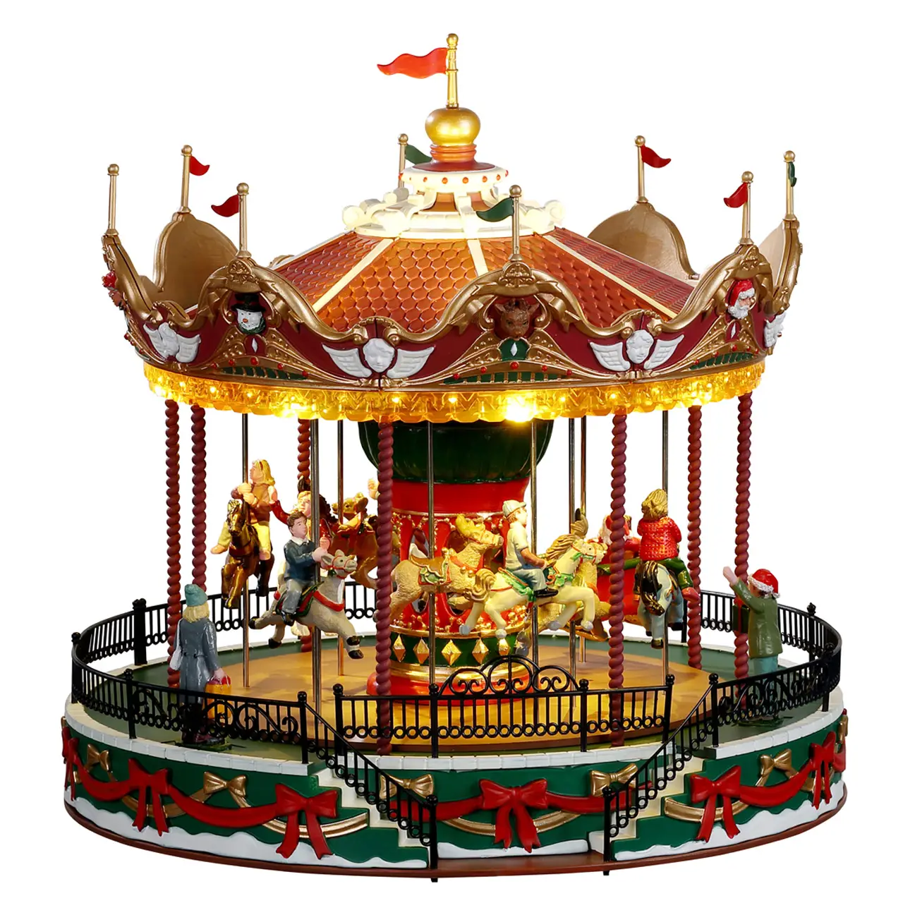 Lemax Santa Carousel 34682 – Giostra Natalizia Animata con Luci e Musica - scene e villaggi