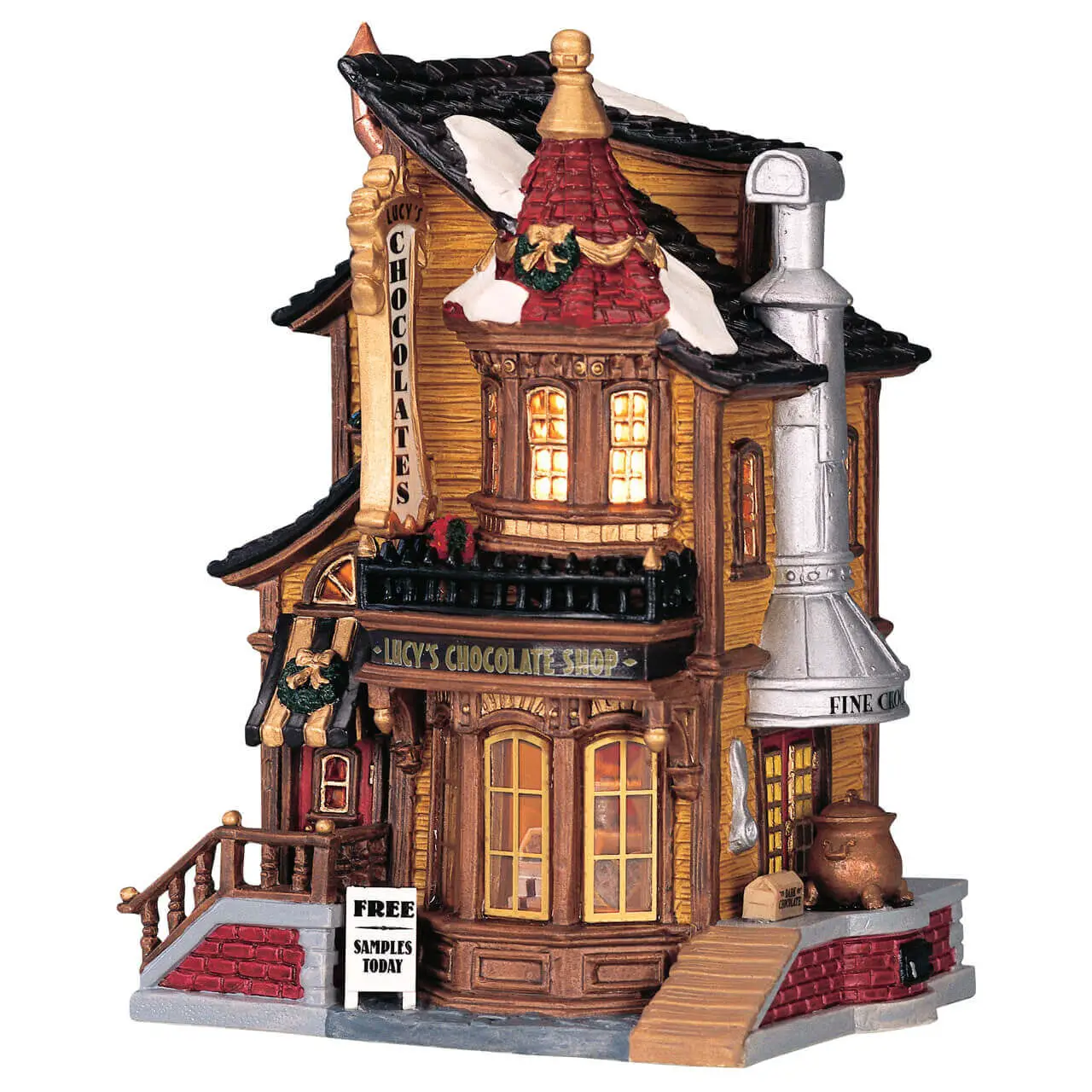 Lemax Lucy’s Chocolate Shop 45052 – Cioccolateria Natalizia Luminosa in Porcellana Caddington - scene e villaggi