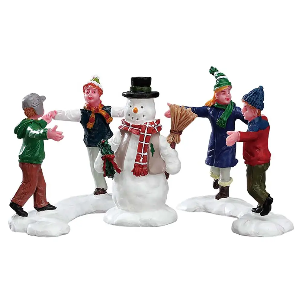 Statuetta “Cerchio Intorno al Pupazzo di Neve” - scene e villaggi