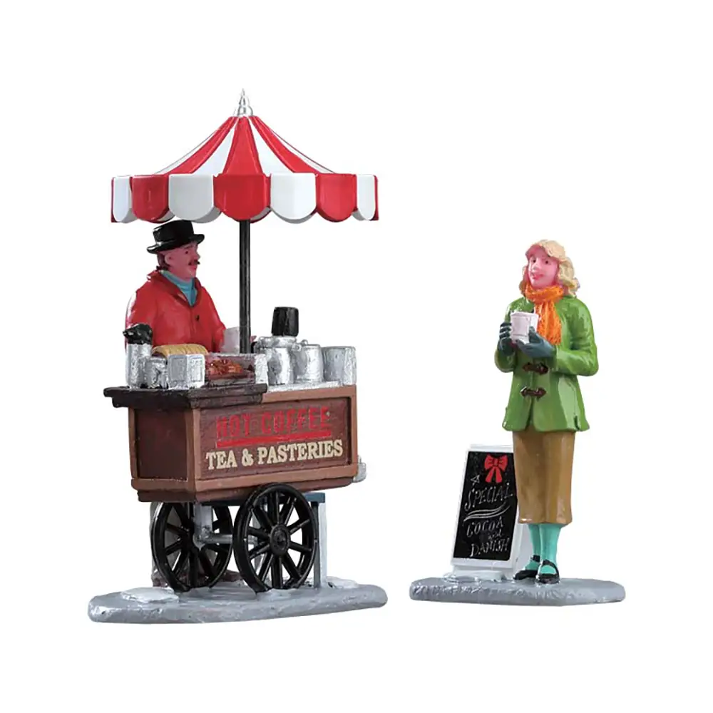 Statuetta “Rinfreschi Invernali” – Set di 2 Pezzi - scene e villaggi
