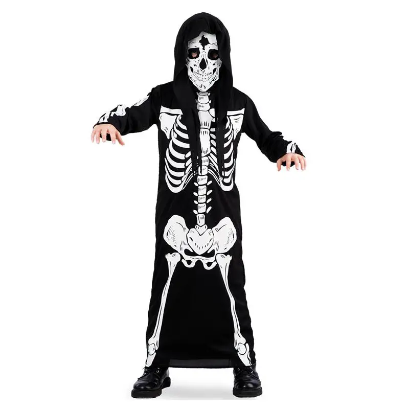 Costume Tunica Scheletro per Bambini - Taglia 10/11 Anni - abiti bambino e bambina