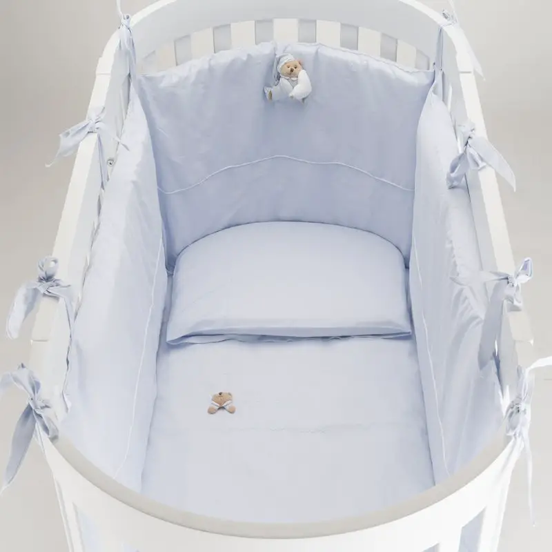 Completo Piumone Per Letto Ovale Nanan Azzurro - lenzuolini