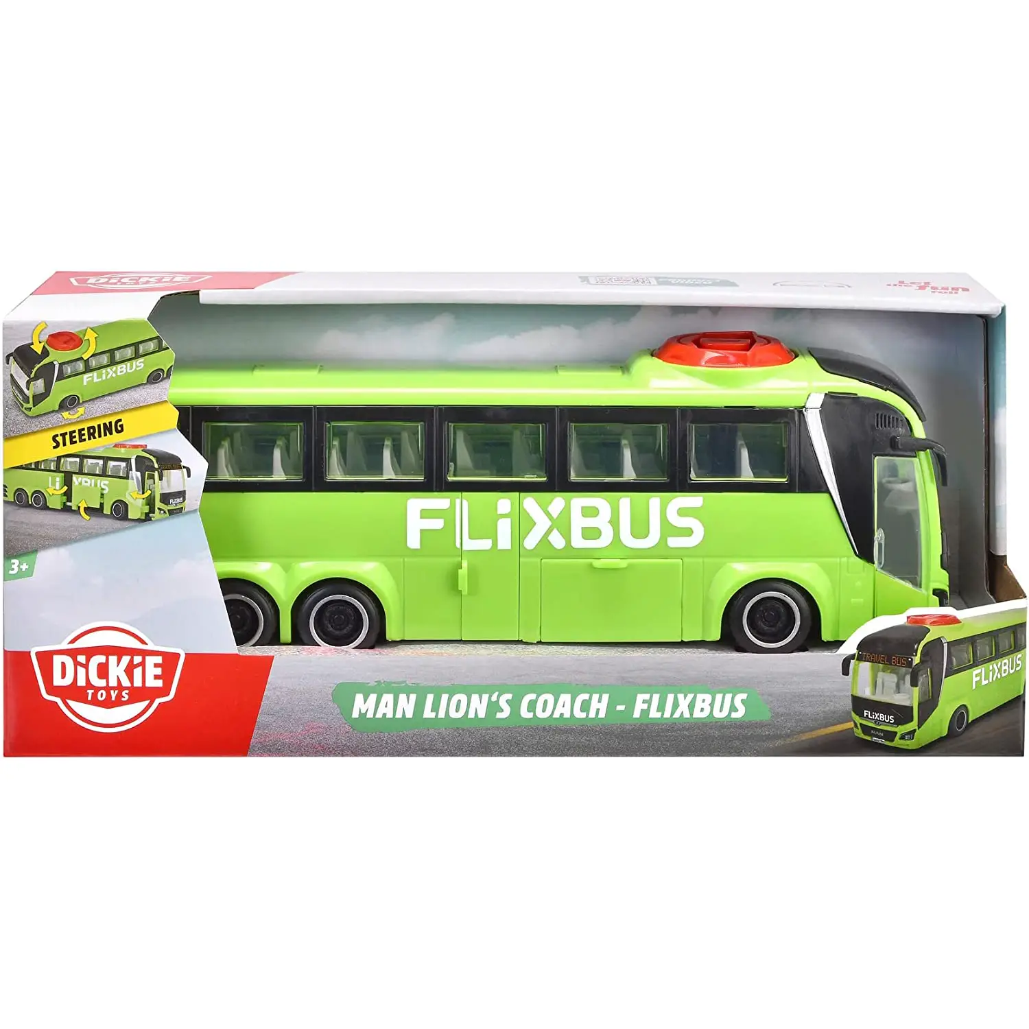 Autobus Giocattolo MAN Lion's Bus FlixBus 27 cm - Dickie Toys - modellini