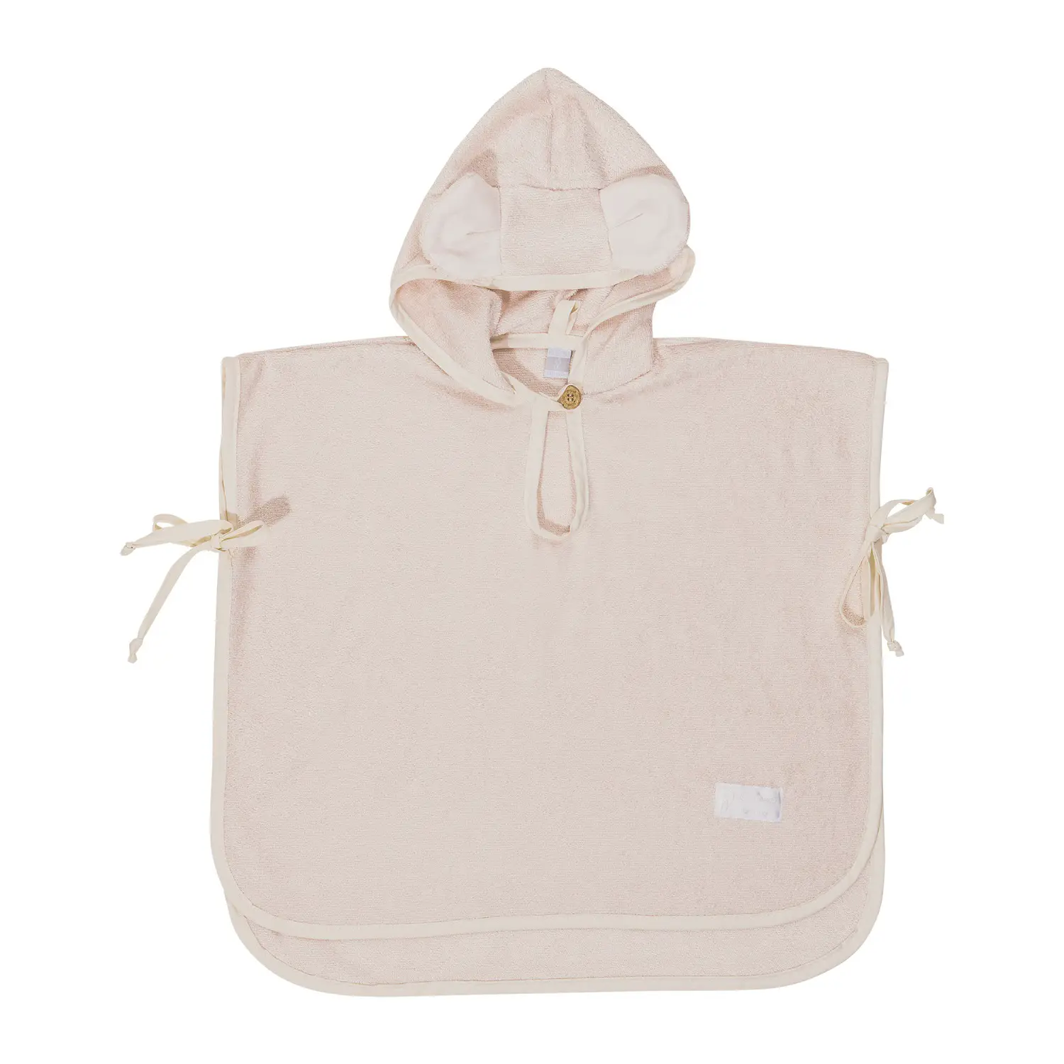DiliBest Telo Bagno Poncho Bamboo 0-2a Rosa Talco - accappatoi