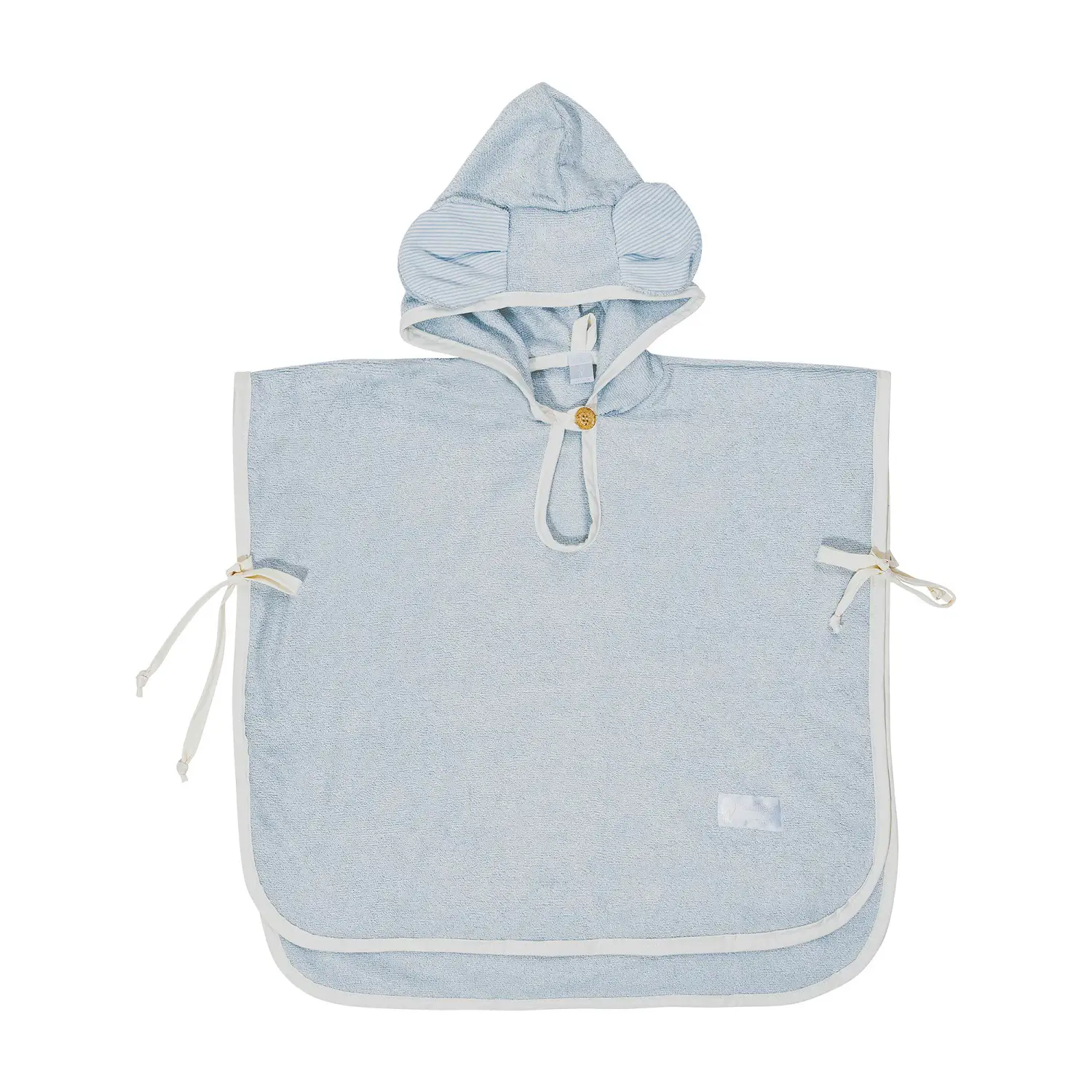 DiliBest Telo Bagno Poncho Bamboo 2-4a Azzurro Polvere - accappatoi