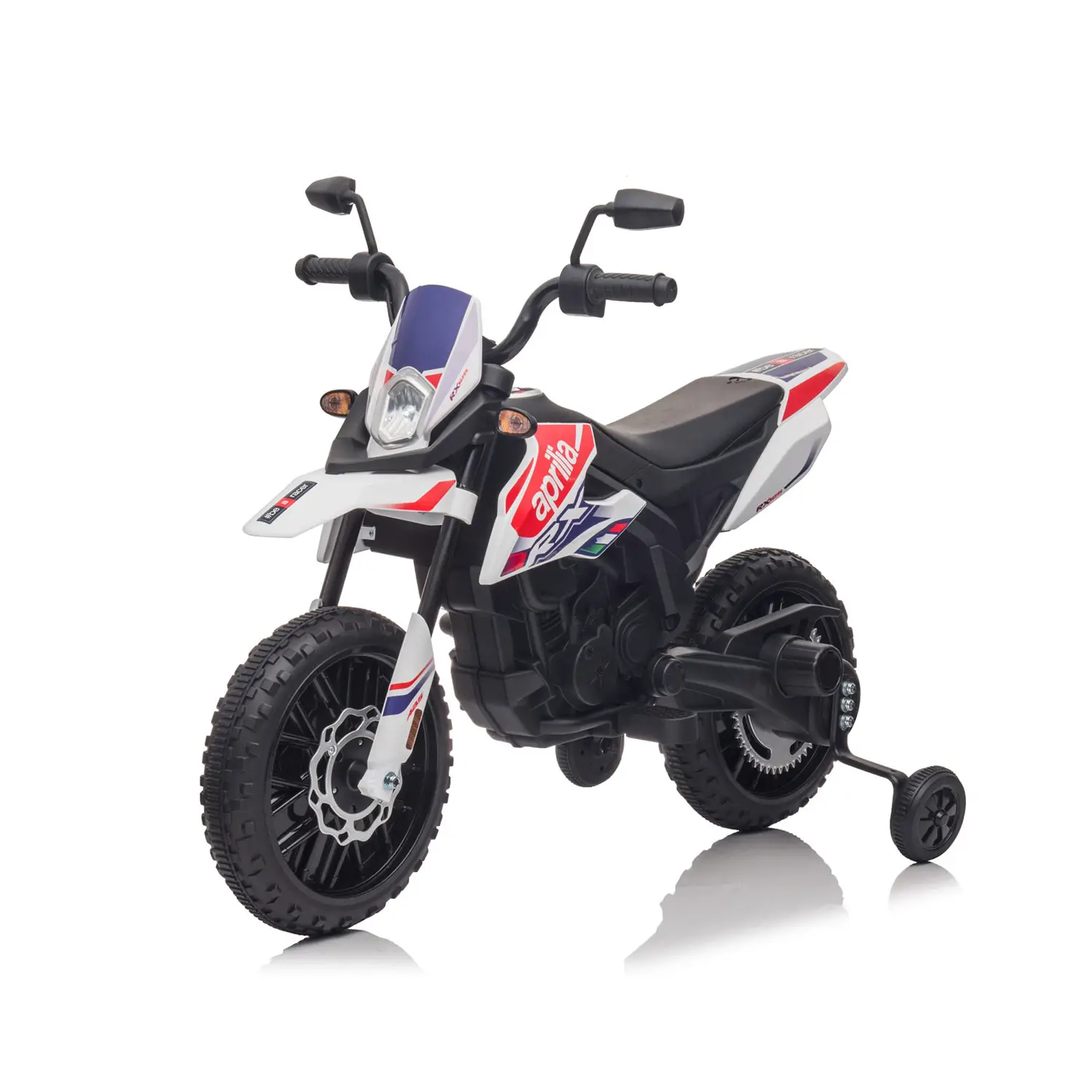 Moto Elettrica Per Bambini Aprilia Rx-125 Motocross 12v Bianca - moto