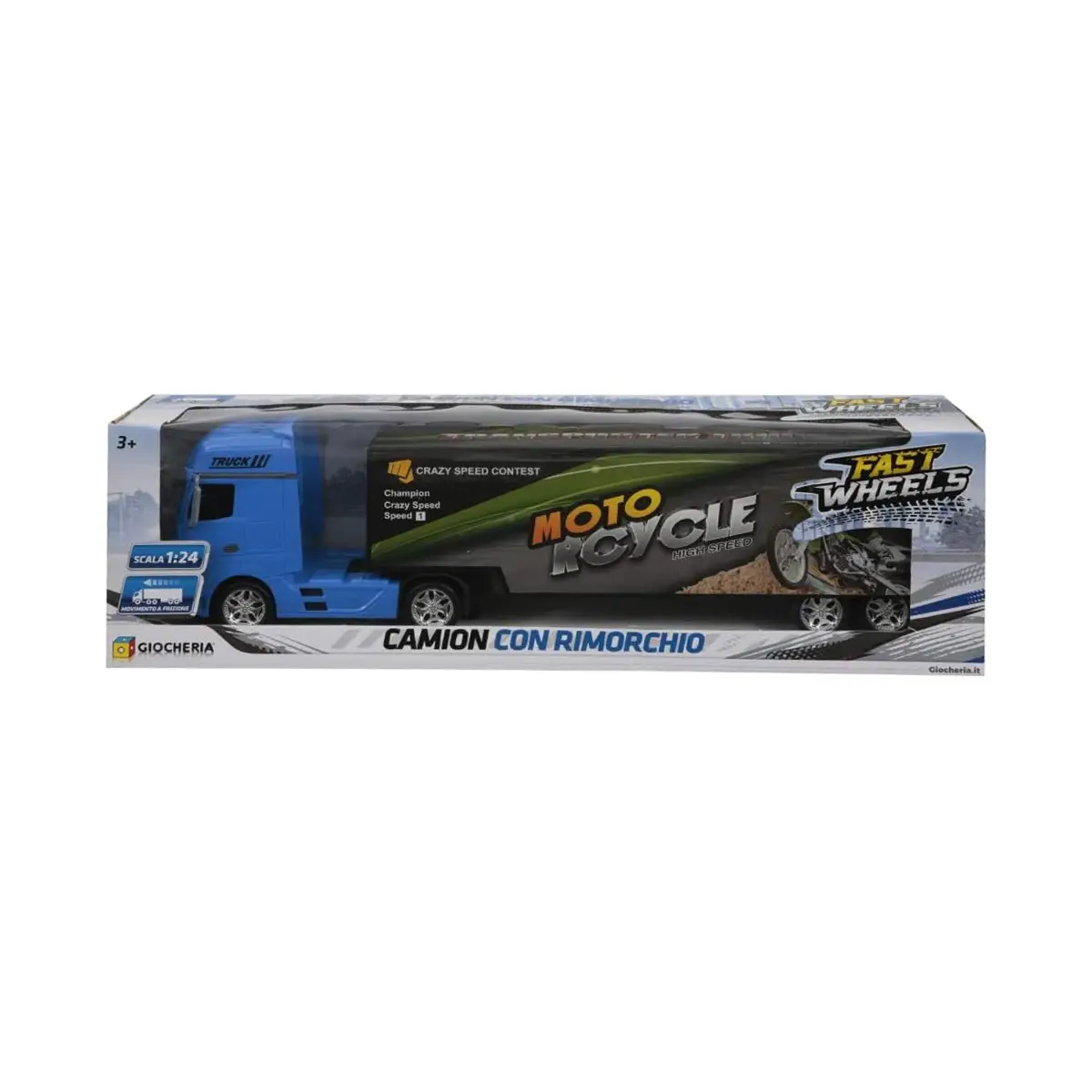 Fast Wheels Camion con Rimorchio 1:24 - modellini