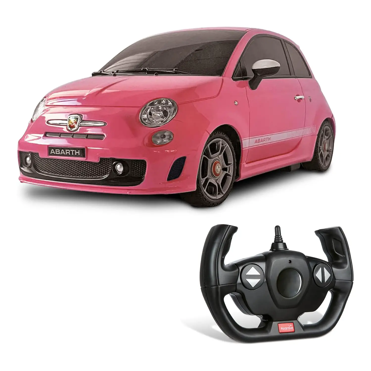 Mondo Motors Abarth 500 Pink Edition, Auto Giocattolo 1:14, 10 km/h - radiocomandi