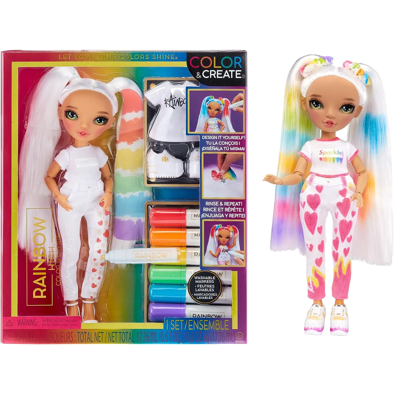 Rainbow High Color & Create Bambola Fashion Doll Green Eyes - collezionabili bambina