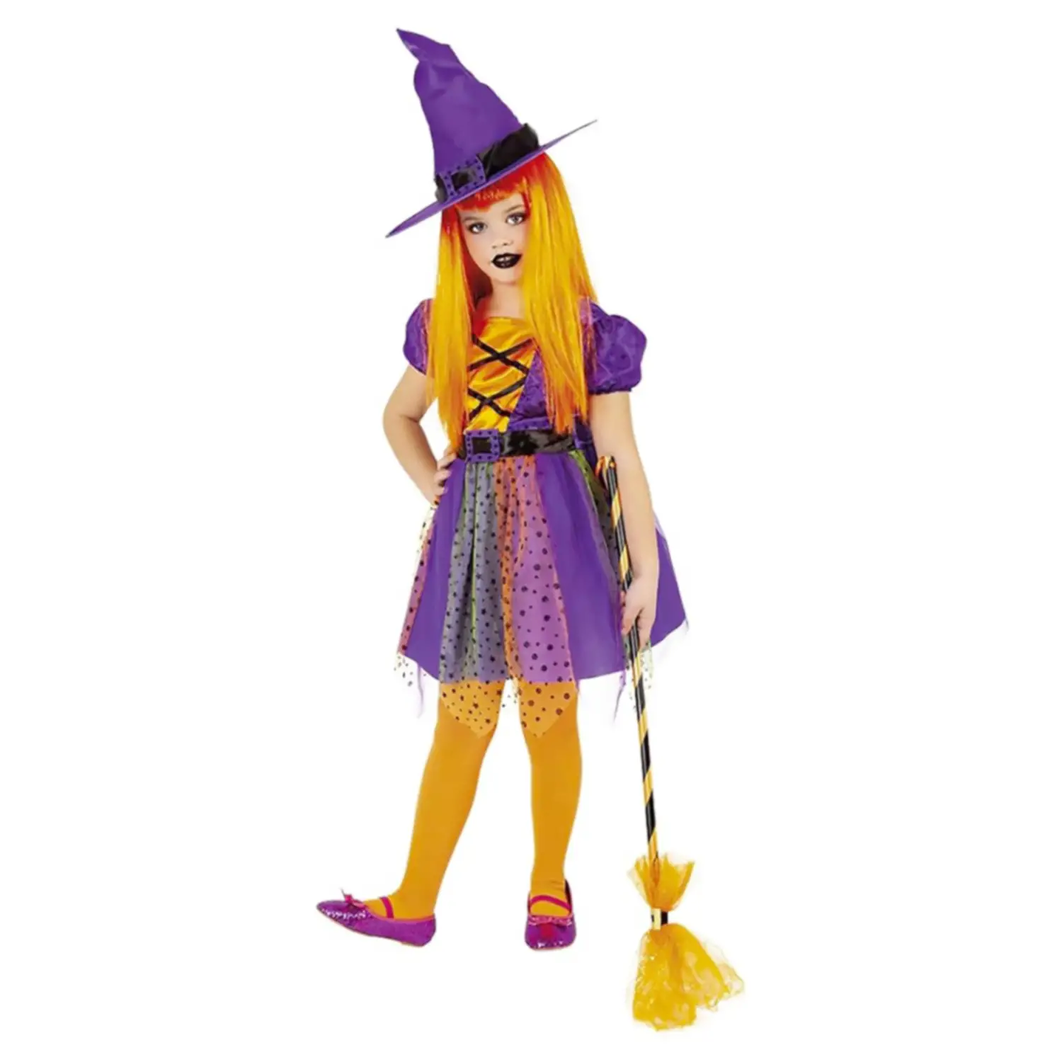 Costume Strega Superstar Viola per Bambine - Taglia S - 3/4 anni - Abiti halloween