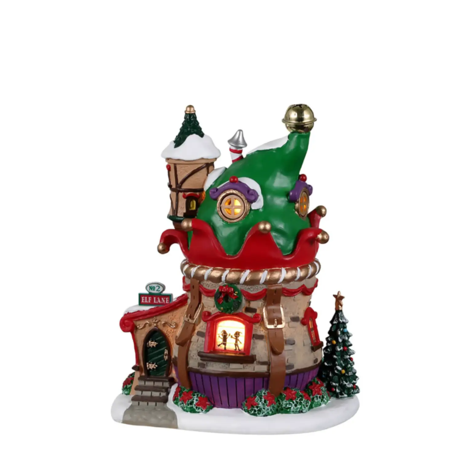 No.2 Elf Lane - Casa Decorativa del Mondo Magico di Babbo Natale - scene e villaggi
