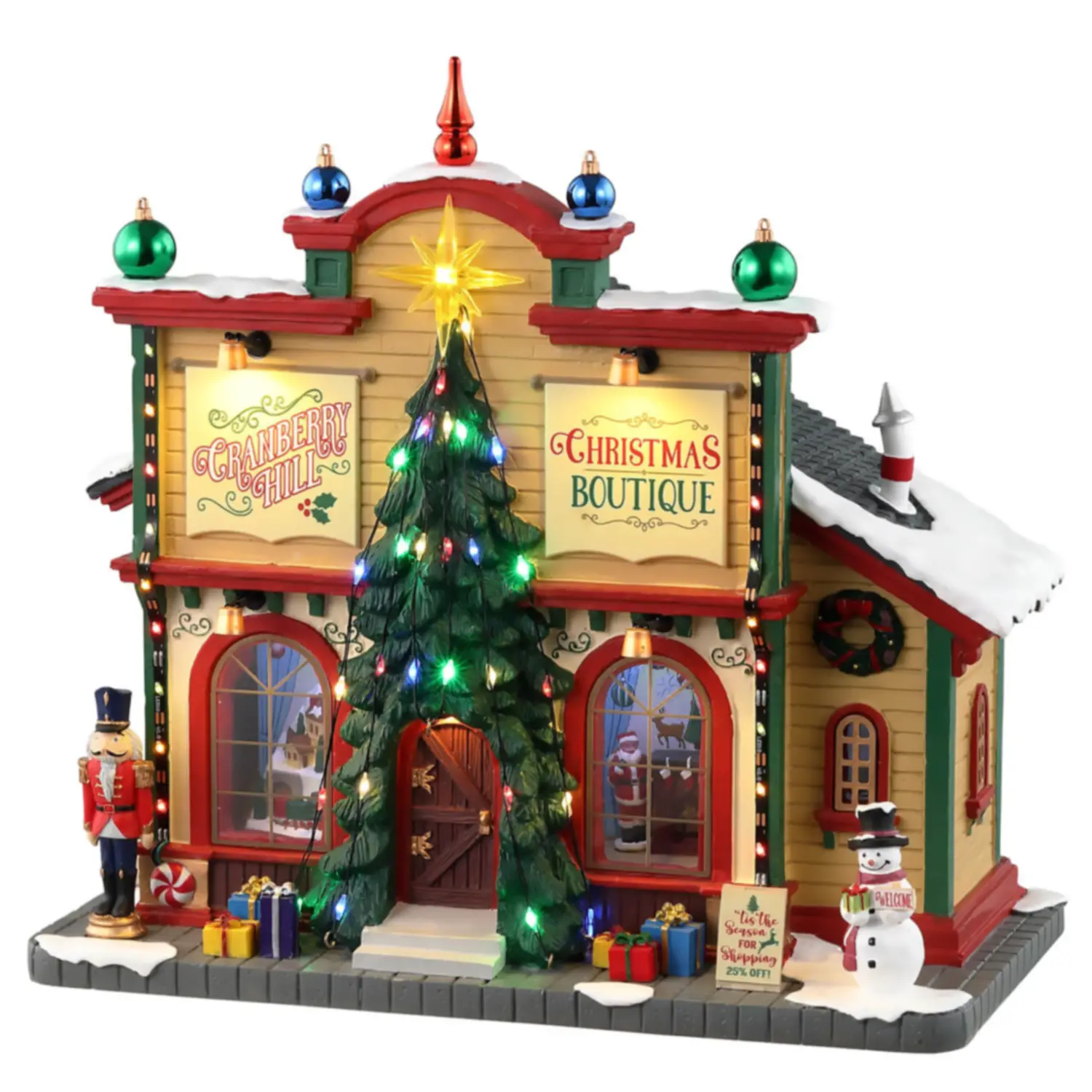 Lemax Cranberry Hill Christmas Boutique 35023 – Boutique Natalizia Luminosa Caddington Village - scene e villaggi