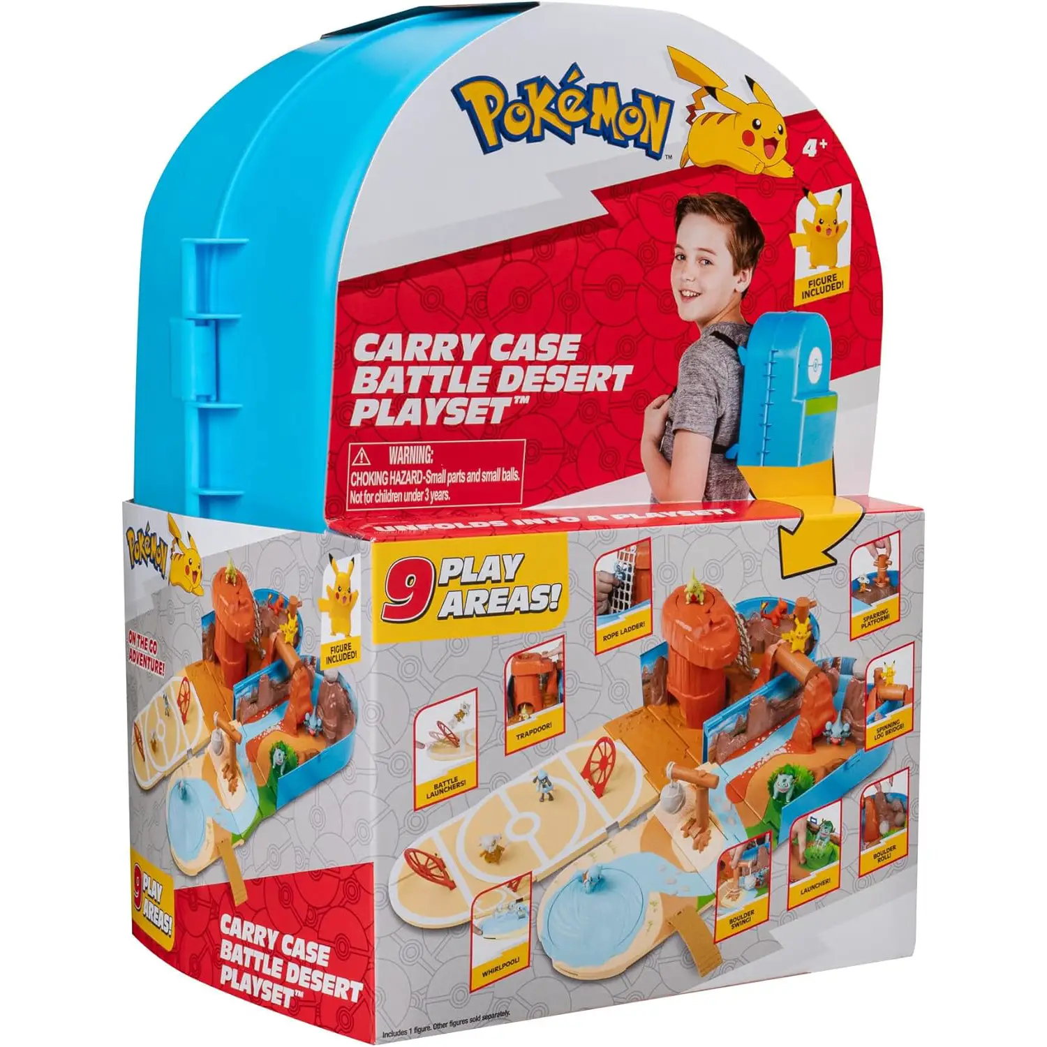 Playset Pokemon Arena nel Deserto con Personaggio Esclusivo - action figures ed accessori