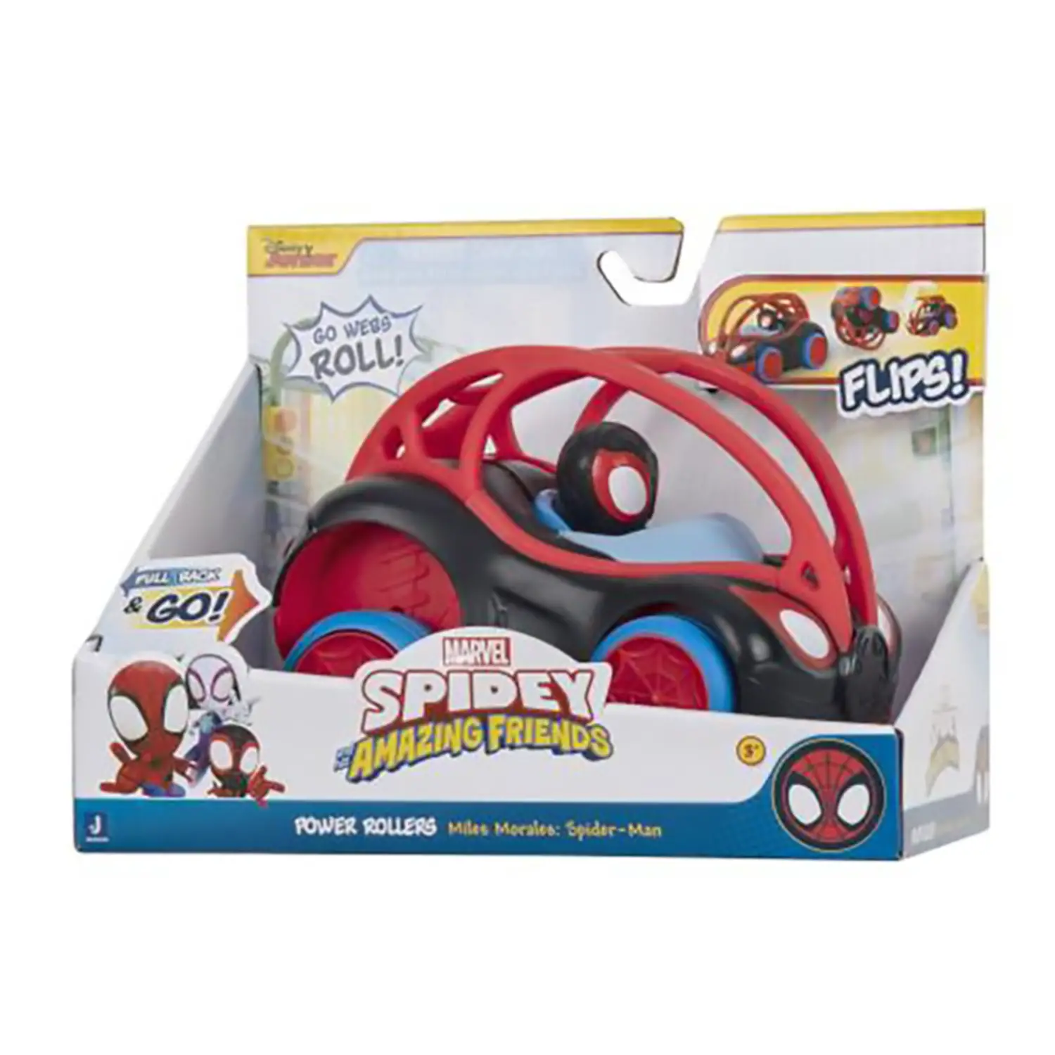 Spidey Amazing Friends Veicolo Buggy Ribaltabile di Miles Morales: Spider-Man - action figures ed accessori