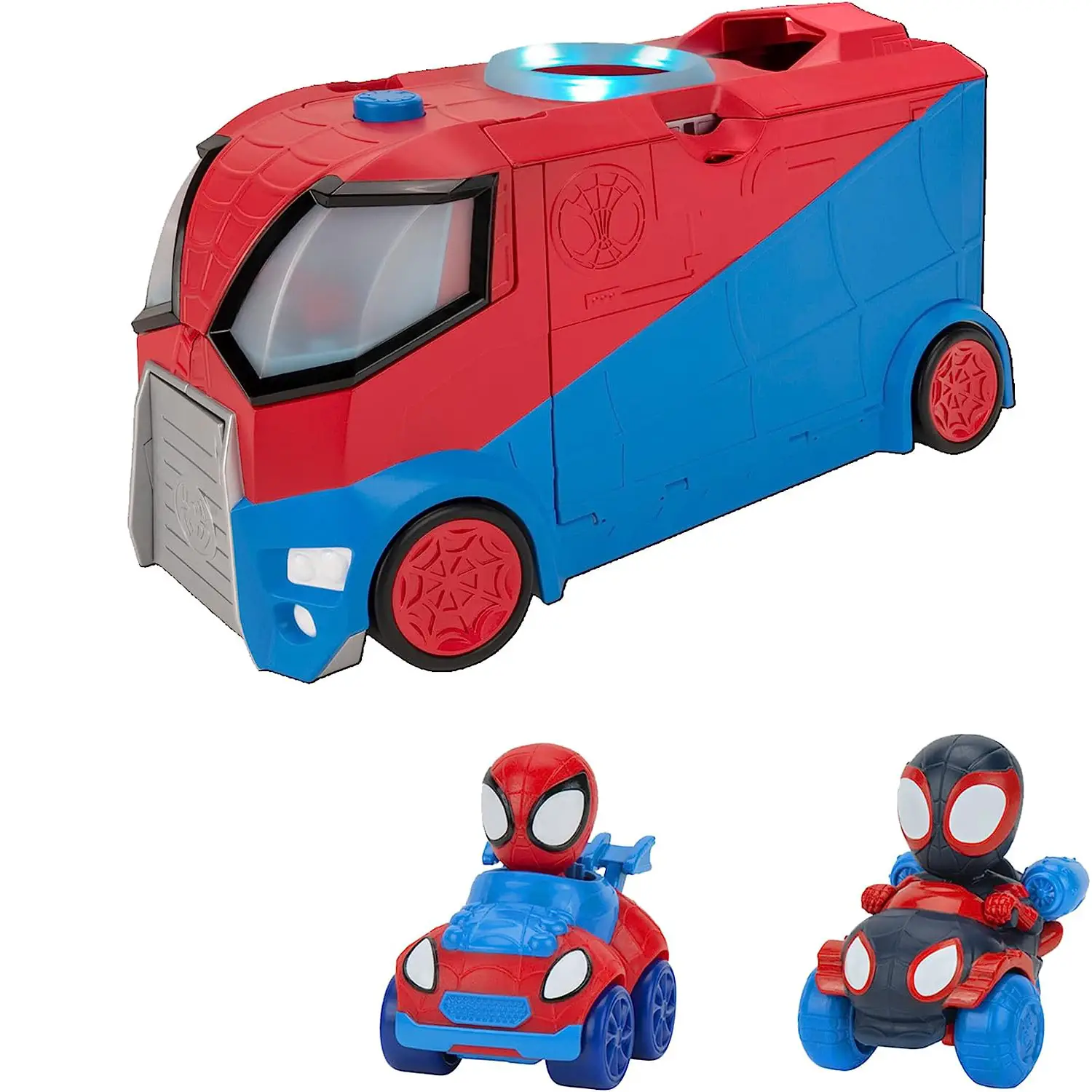 Spidey Amazing Friends Base Mobile con Luci, Suoni e 2 Veicoli - action figures ed accessori