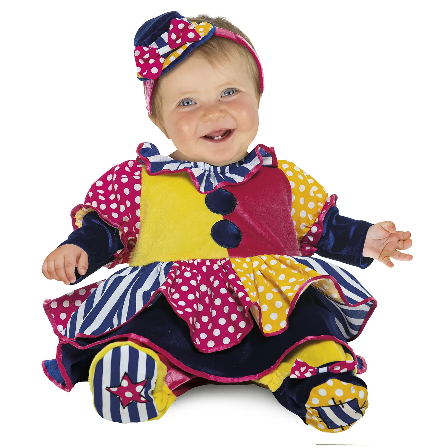 Costume Piccola Clownetta Superbaby 3/6 Mesi - abiti bambino e bambina