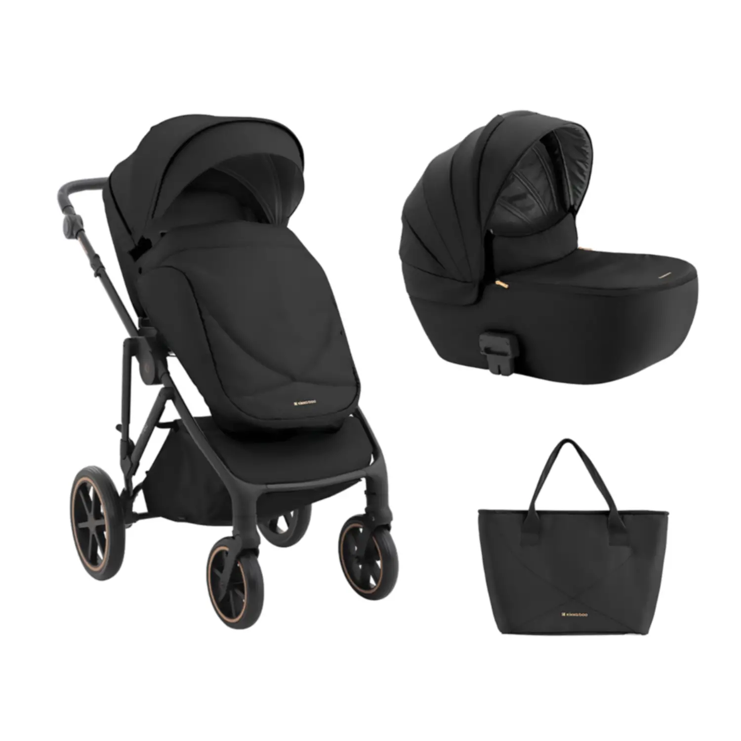 Passeggino 2in1 Con Navicella Thea Black - trio e modulari