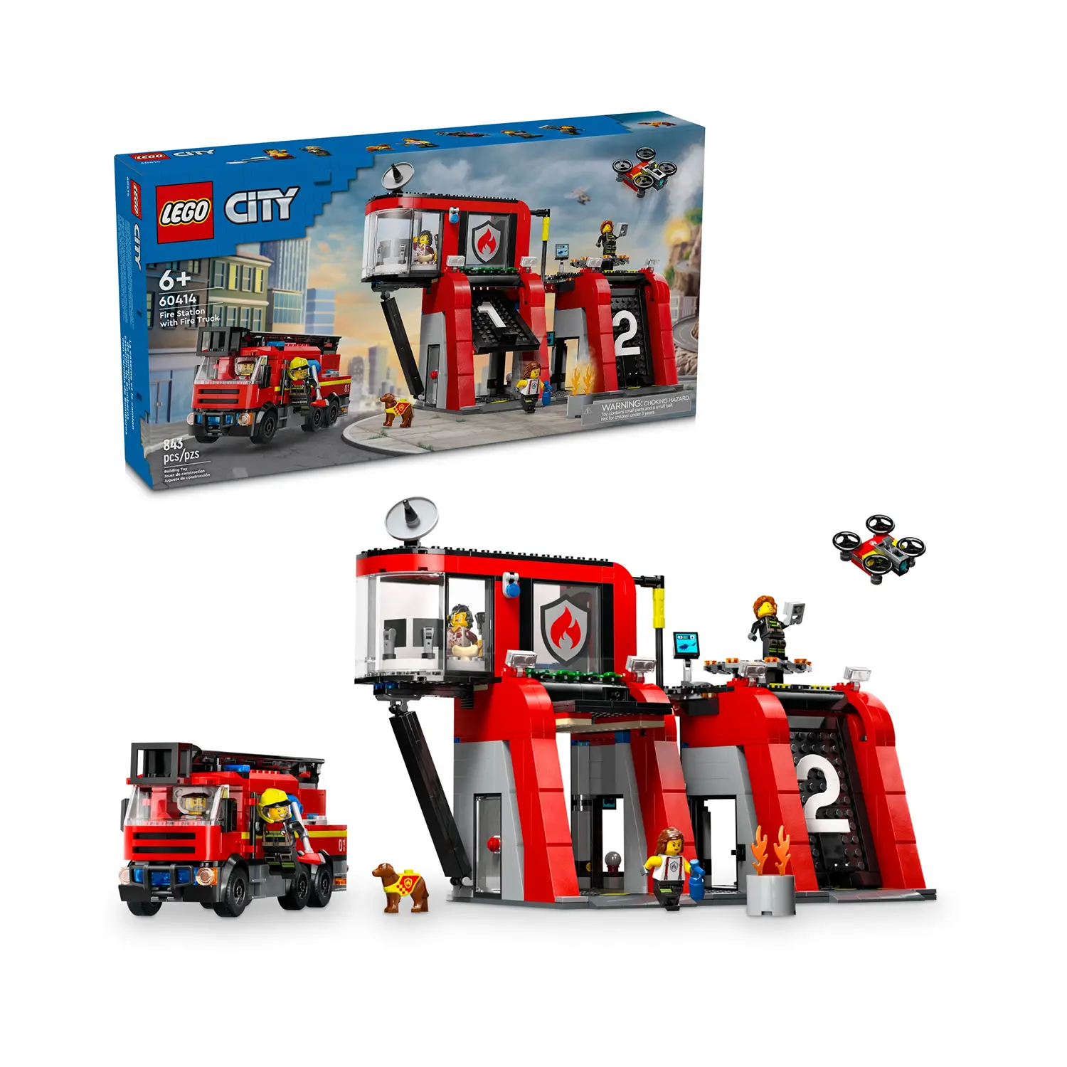Lego City Caserma Dei Pompieri e Autopompa 60414 - lego