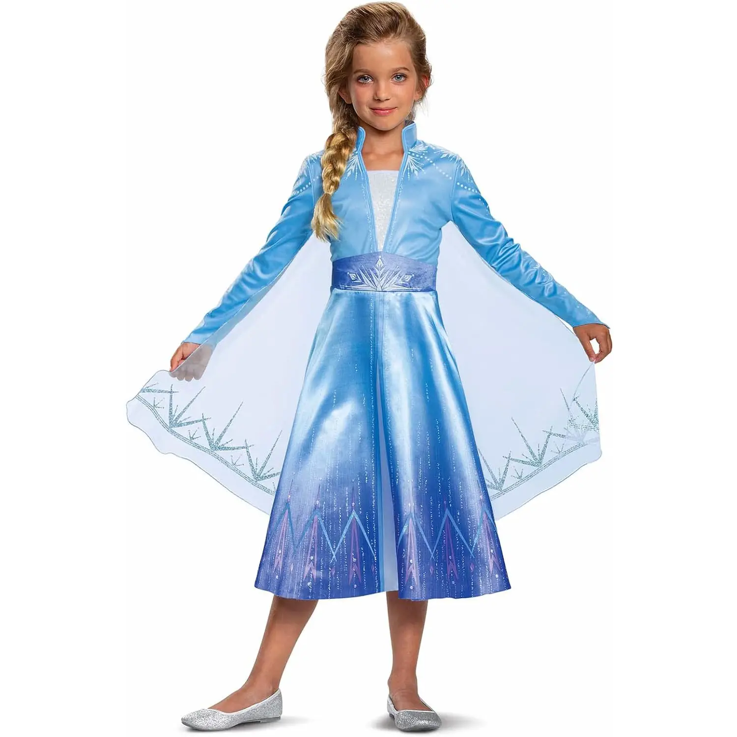 Costume Carnevale Frozen - Elsa Traveling Deluxe, Taglia S (5-6 anni) - abiti bambino e bambina