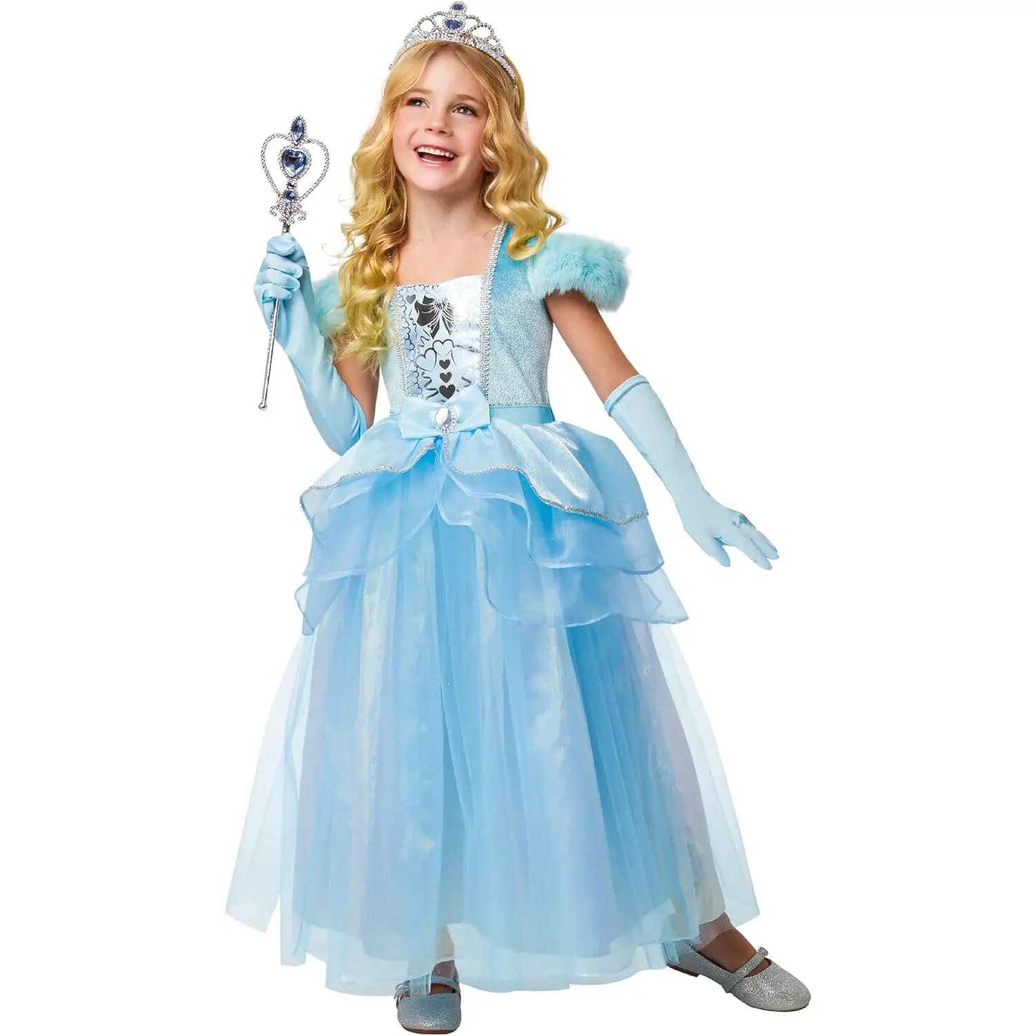 Costume Principessa - Blue Princess, Taglia S per Bambine 3/4 anni - abiti bambino e bambina