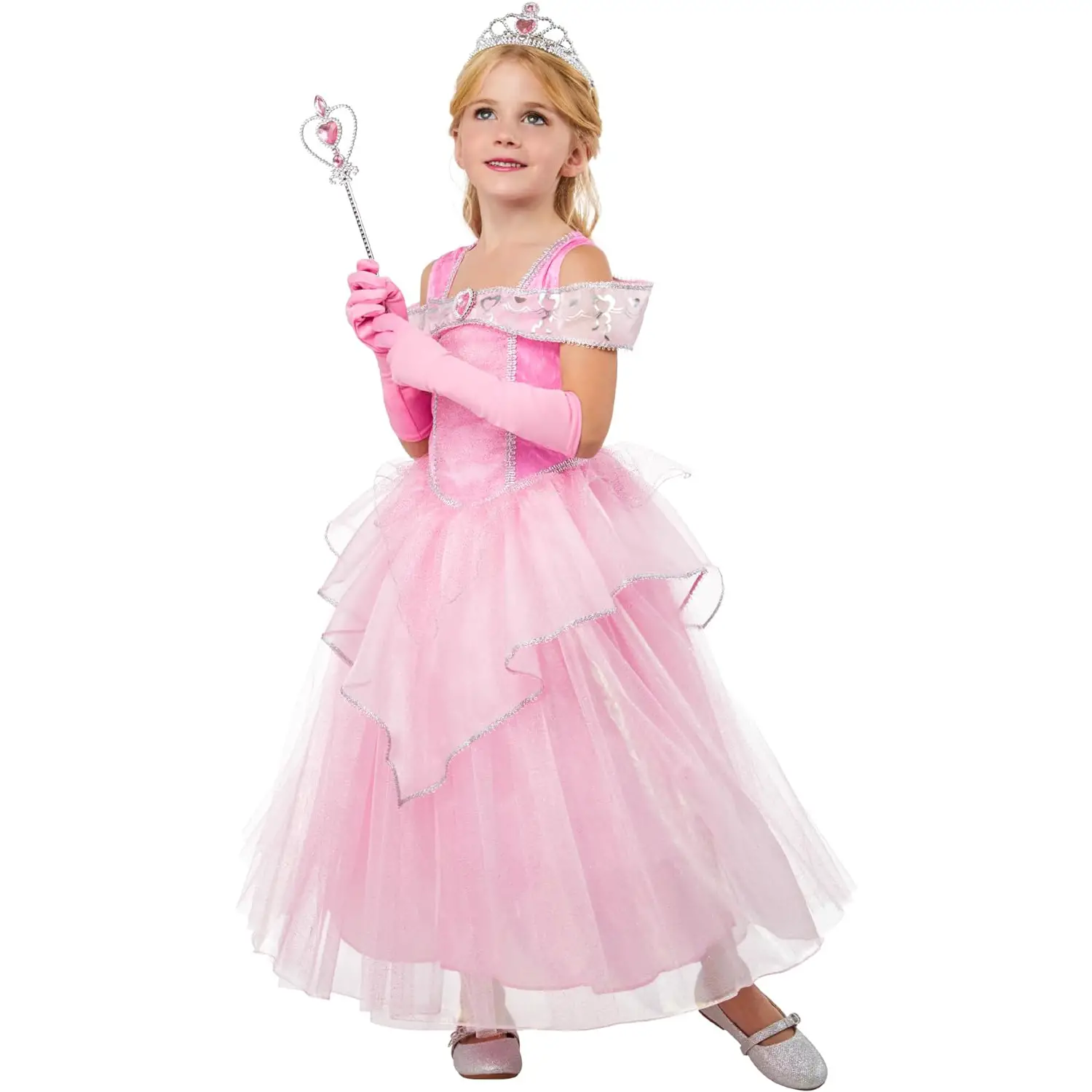 Costume Principessa - Pink Princess, Taglia M per Bambine 5/6 Anni - abiti bambino e bambina