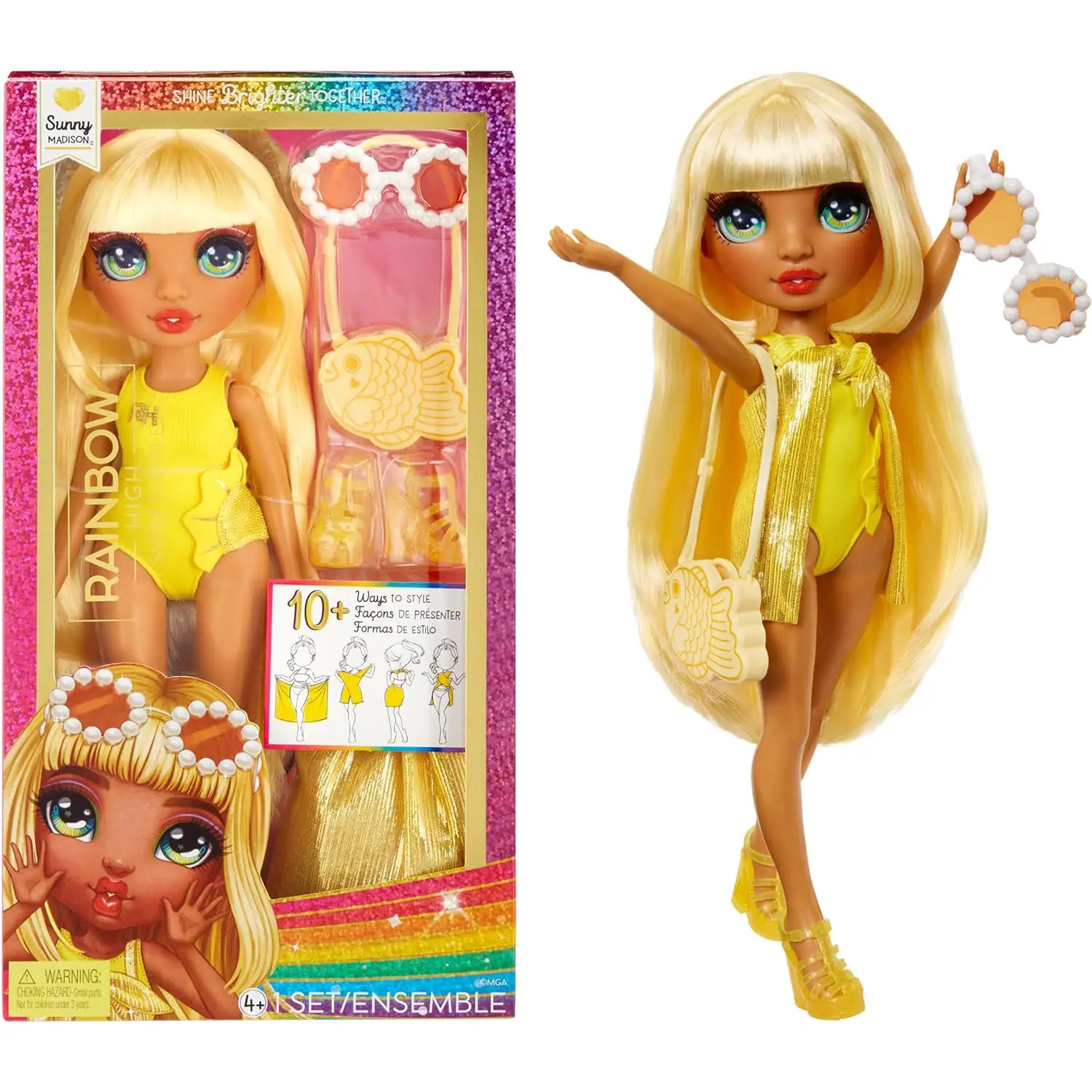 Rainbow High Swim & Style Fashion Doll Sunny - collezionabili bambina