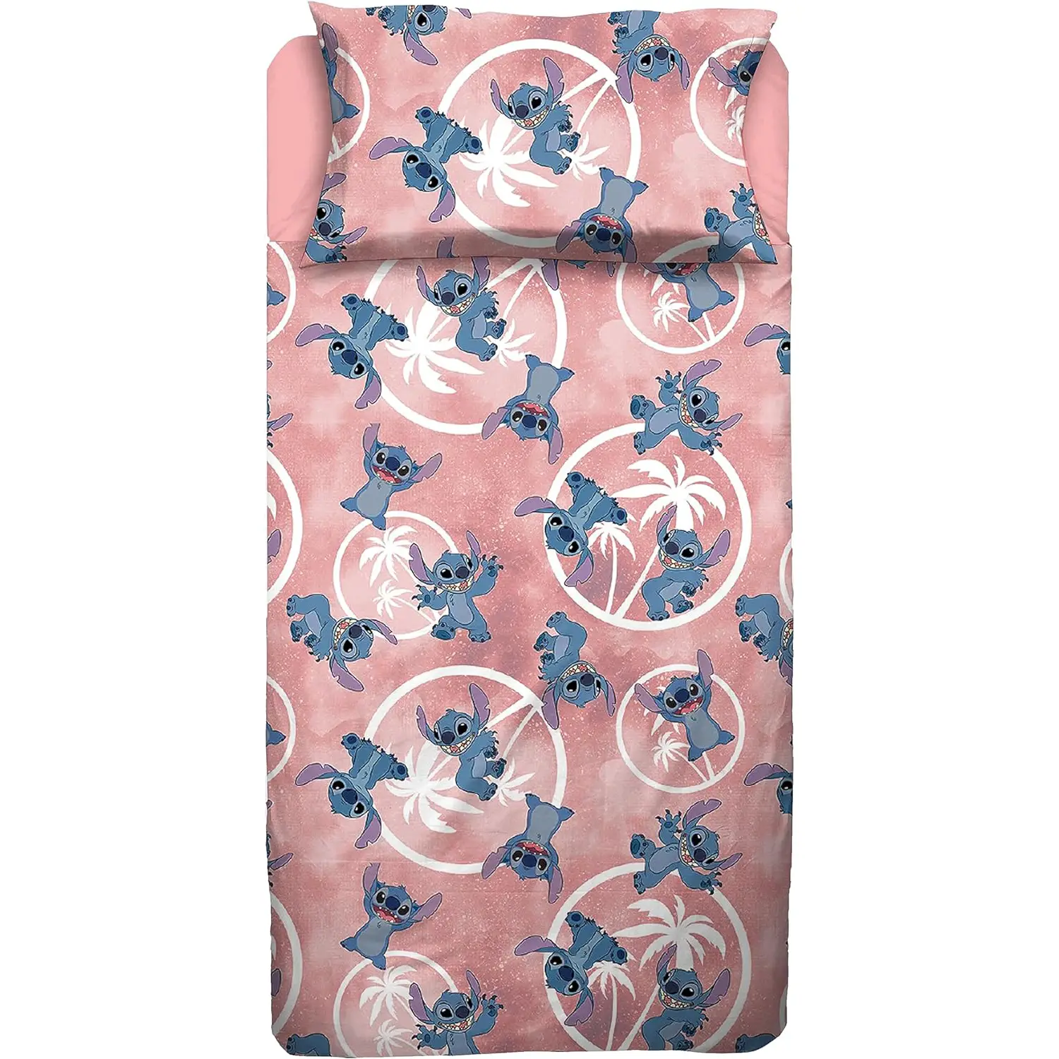 Completo Letto 1 Piazza Stitch Rosa - HERMET - biancheria casa