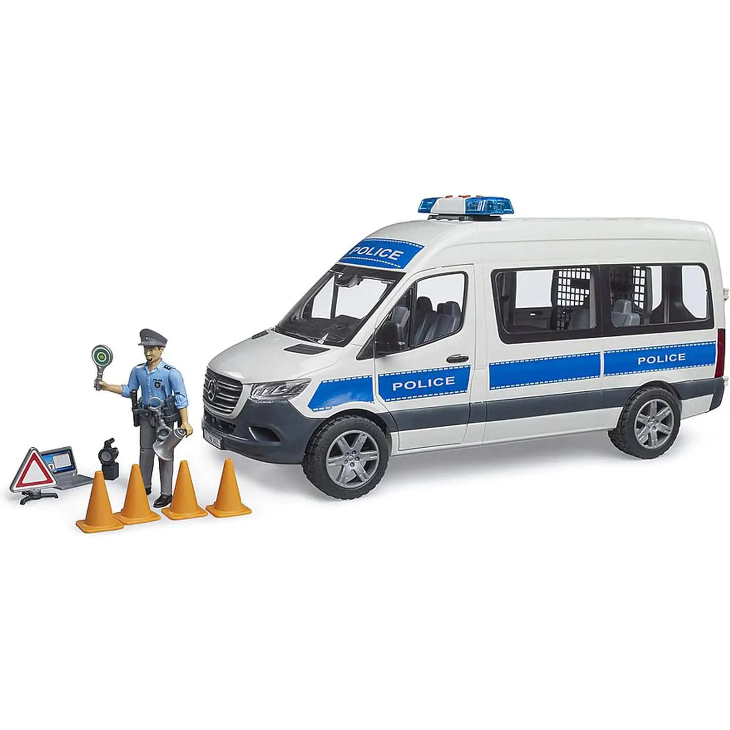 BRUDER MB Sprinter Polizia con Luci e Suono - Veicolo Giocattolo - modellini
