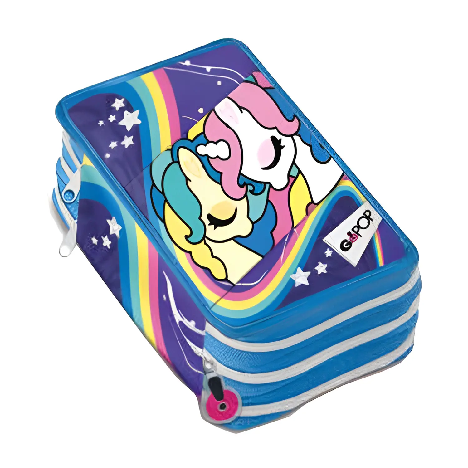 Gopop Astuccio 3 Zip Unicorn - astucci colori