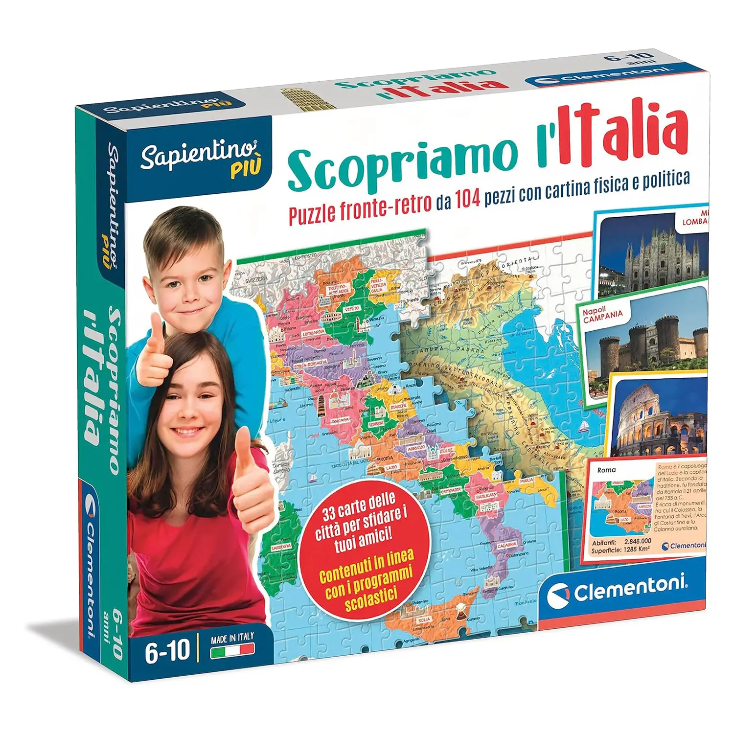 Sapientino Più Scopriamo l'Italia - Gioco Educativo Clementoni - sapientino