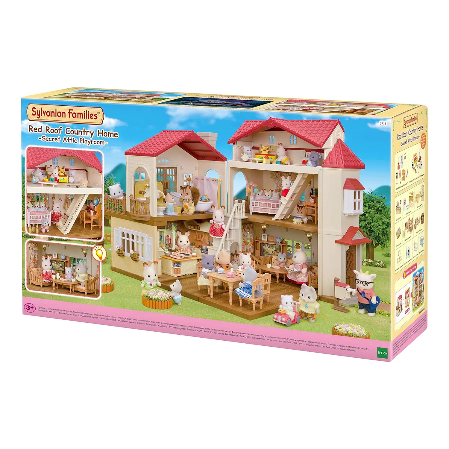 Sylvanian Families Casa Grande con Luci e Attico - Casa delle Bambole - play set e accessori bambole