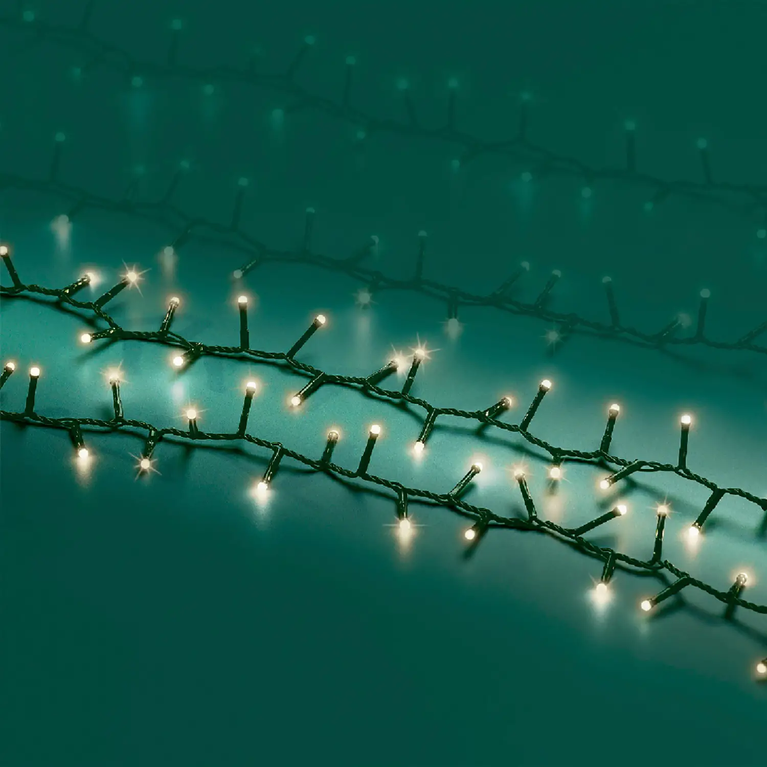 Luci di Natale Lumineo Soft Glow - 750 Led Bianco Caldo - Filo Verde da 16 metri - luci