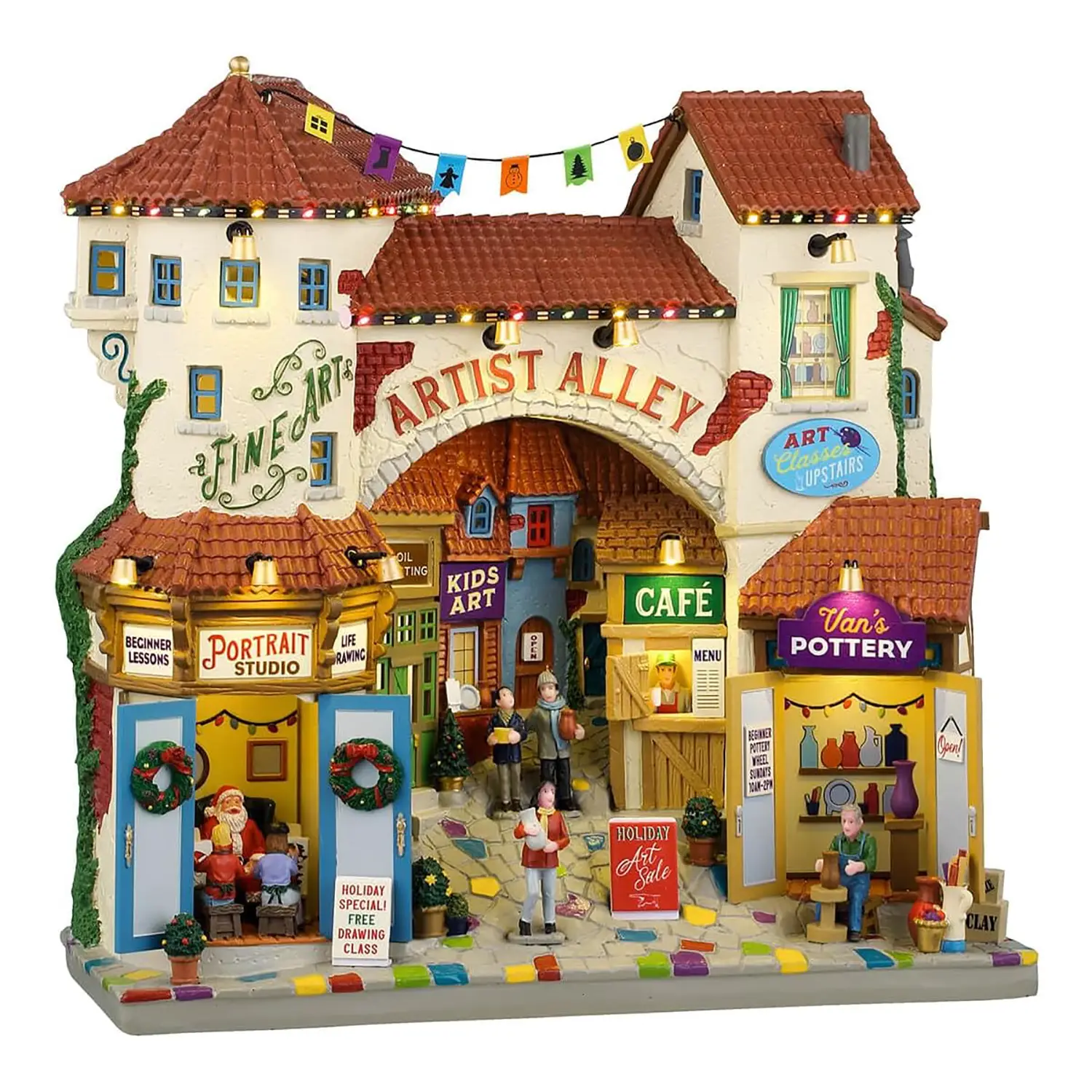 Lemax Artist Alley 45226 – Facciata Artistica Luminosa Caddington - scene e villaggi