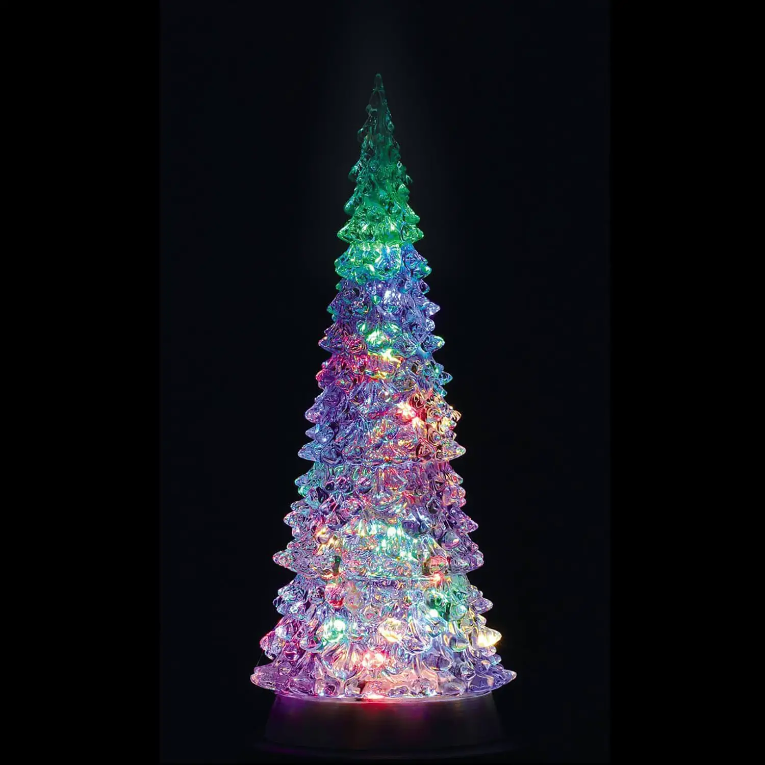 Albero Natale Illuminato Con Cristalli - scene e villaggi