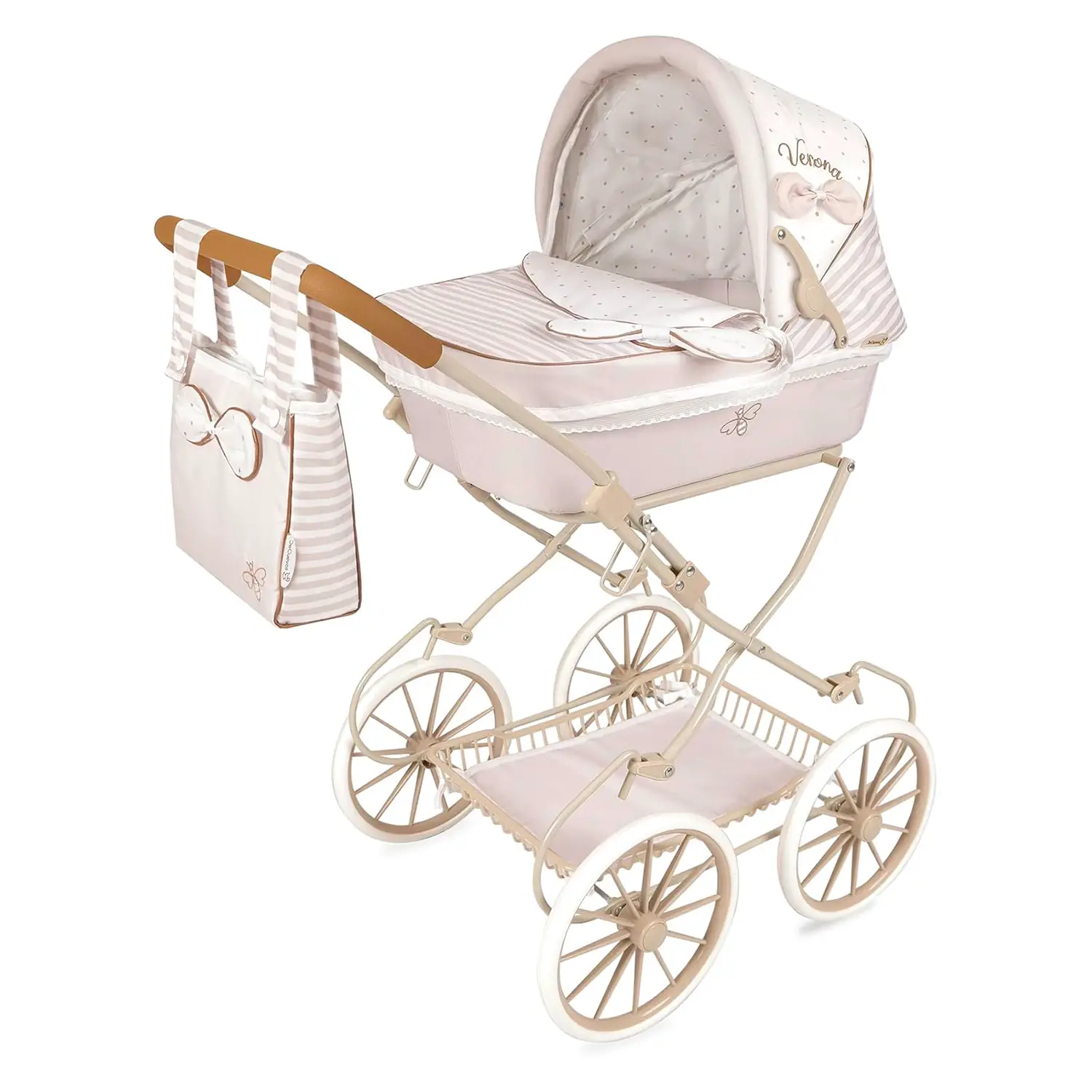 Carrozzina Verona Per Bambole Con Borsa Pieghevole - Bambole e accessori